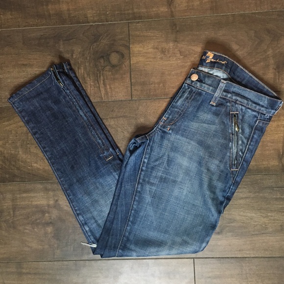 7 For All Man Kind Distressed Jeans - Picture 1 of 9
